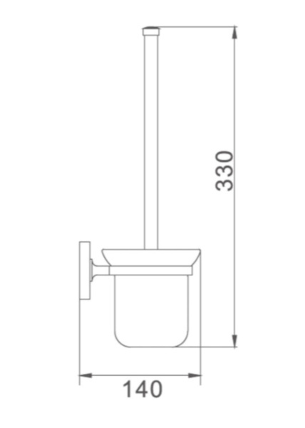 Ершик для туалета РМС A7020 крепление к стене Стекло